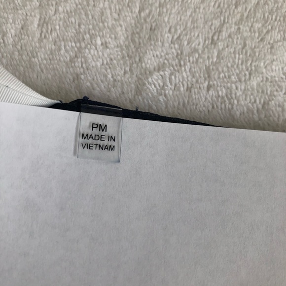 NY Collection see through size PM dark blue short sleeves belt prom dress - Picture 8 of 13